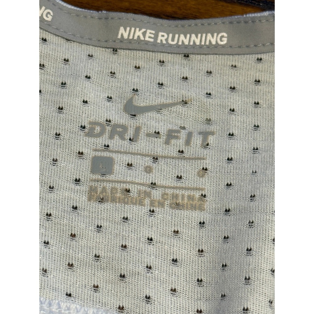 Nike Dri FIT Running Shirt Womens Large White Long Sleeve Perforated Workout - Picture 3 of 16